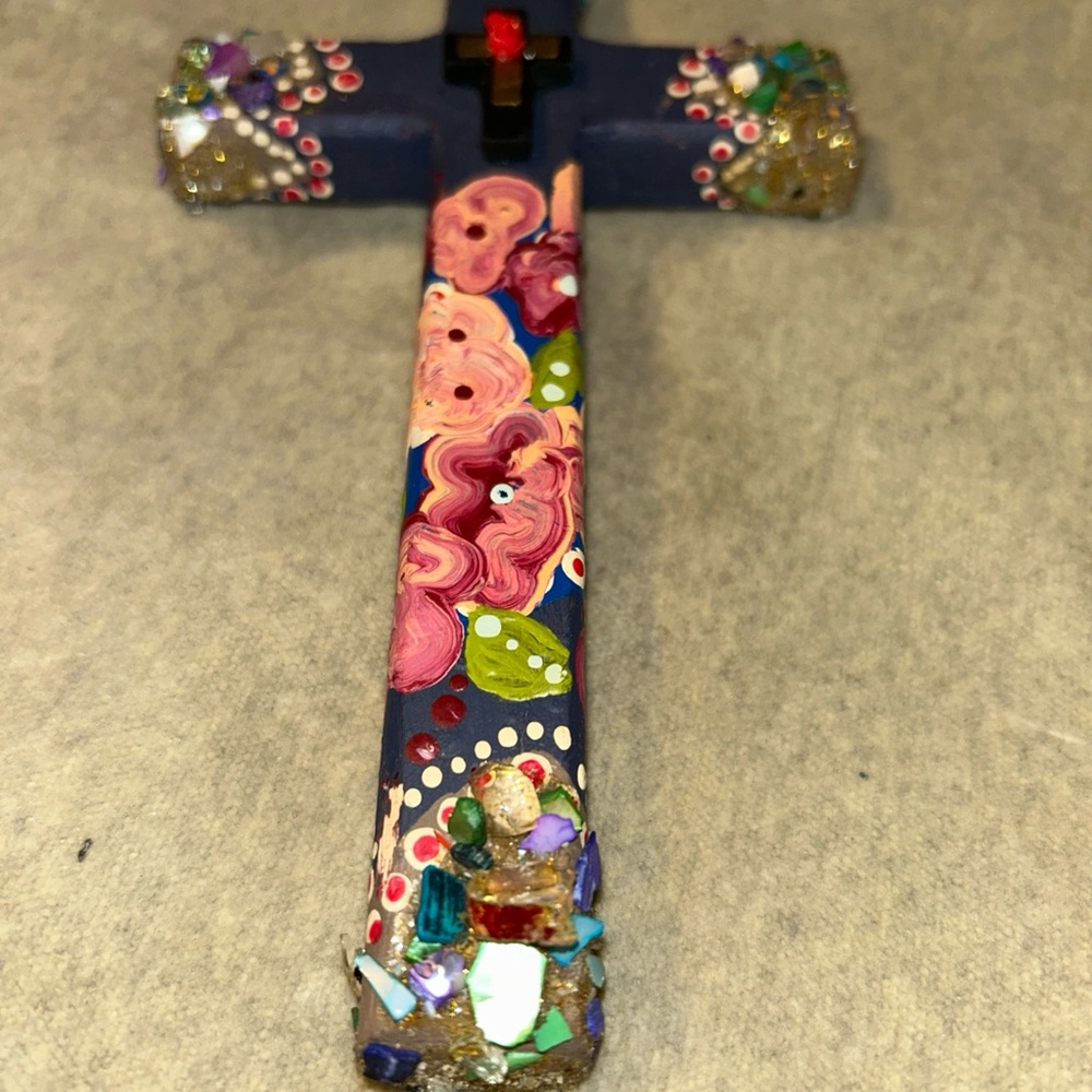Colorful Wood Cross - Picture 2 of 7